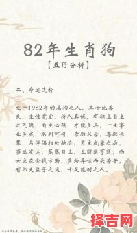 1982年属狗人一生运势详解：事业财运婚姻全解析-第1张图片