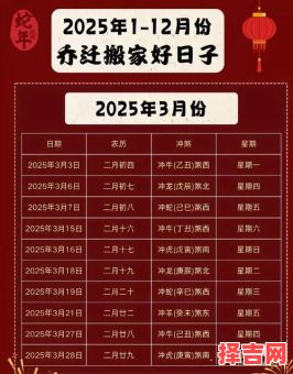 2025年11月搬家黄道吉日 2025年11月哪天适合搬家入宅-第1张图片