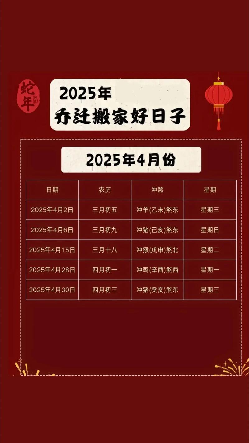 2026年4月黄道吉日查询 2026年4月搬家结婚吉日查询-第1张图片